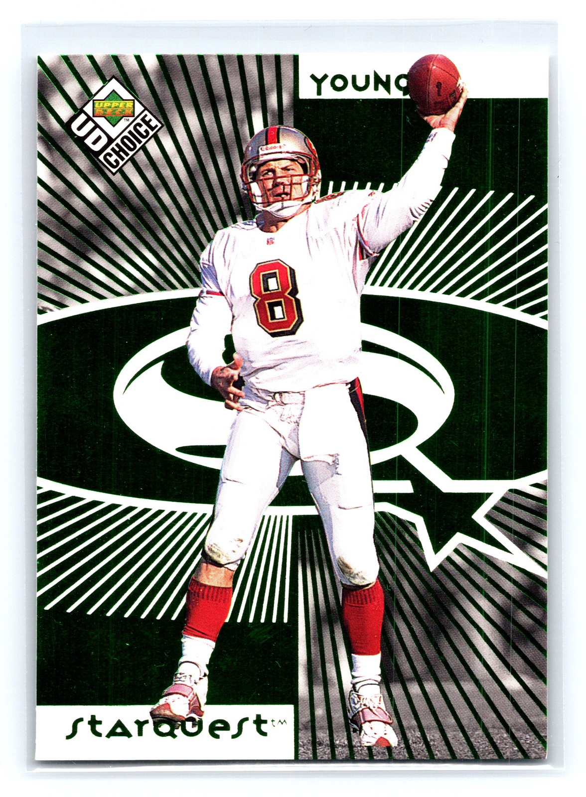 1998 UD Choice Steve Young StarQuest Green #9