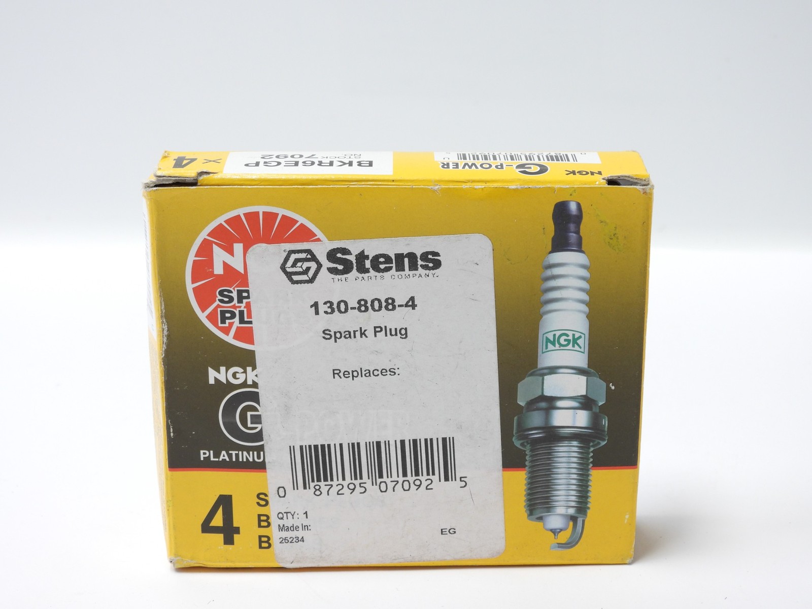4 Pc Genuine NGK BKR6EGP 7092 Spark Plugs For Stens 130-808-4