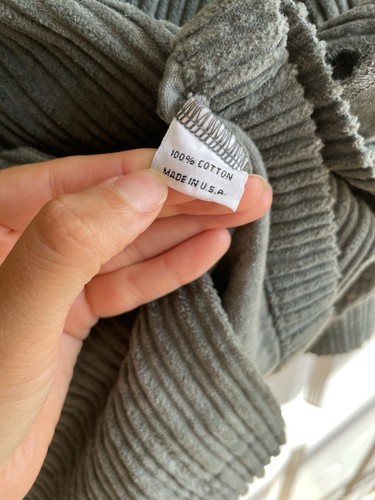 Giacca in velluto a coste Bryn Walker Danuta taglia S oversize Lagenlook 100% cotone verde - Foto 4 di 9