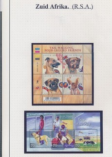 XE73608 Sudafrica animali domestici cani lenzuola MNH