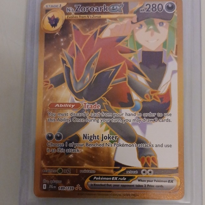 Pokémon TCG N's Zoroark ex Sv09 189/159 Stage 1 Hyper Rare Full Art Holo 280 HP