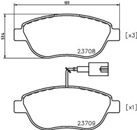 Bremsbelagsatz Scheibenbremse Hella Pagid 8DB 355 018-831 FüR Fiat Lancia Combo