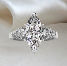 Anello di Fidanzamento Diamante Coltivato in Laboratorio Certificato IGI Marchesa 2,80 Ct Oro Bianco 14K