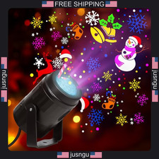 Christmas Projection Lights Outdoor Indoor with Rotating Base, LED Holiday