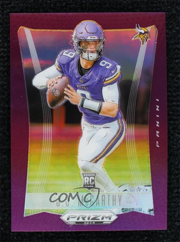 2024 Panini Prizm Deca Purple Prizm 45/99 JJ McCarthy #203 Rookie RC 9su
