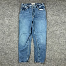 Abercrombie Fitch Curve Love Dad High Rise Jeans Womens Size 31/12R Blue Denim