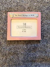 "My Heart Belongs To Mom" PHOTO FRAME GANZ New w/box 4 by 6 Pink