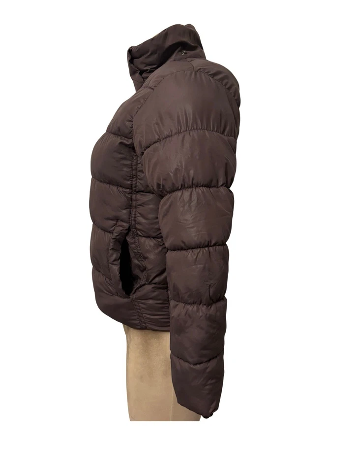 Zara Niños Niño Niña Marrón Puffer Chaqueta Talla 7 Talla 8 Sin Capucha Ny Trophy 1992 Foto 4 de 4