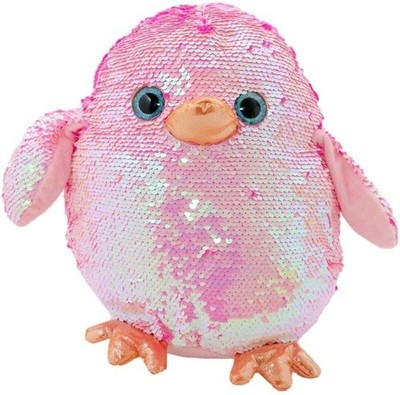 10'' Gitzy Super Chubby Reversible Sequin Plush Easter Chicks Pink