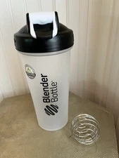 Blender Bottle 20oz With Whisk Ball Clear