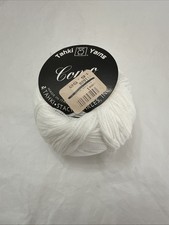 Vintage Tahki Yarns COMO Color 001 White 100 Egyptian Cotton Italy Stacy C.