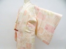 JAPANESE KIMONO NAGAJUBAN PINK 124cm 4 ft 1 in PURE SILK EE3382