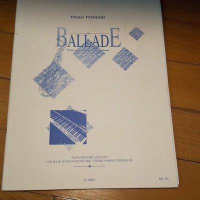 Henry Thomasi Ballad Alto Saxophone Sheet Music Used