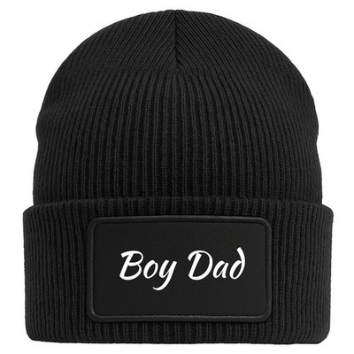 Beanie Boy Dad Schriftzug Geschenkidee Boy Dad Geschenk Präsent Mitbringsel Souv