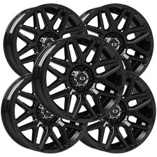 Set Of 5 Vision 305 Rekluse 20x10 6x5.5 -25mm Gloss Black Wheels Rims Set Of 5 Vision 305 Rekluse 20x10 6x5.5 -25mm Gloss Black Wheels Rims