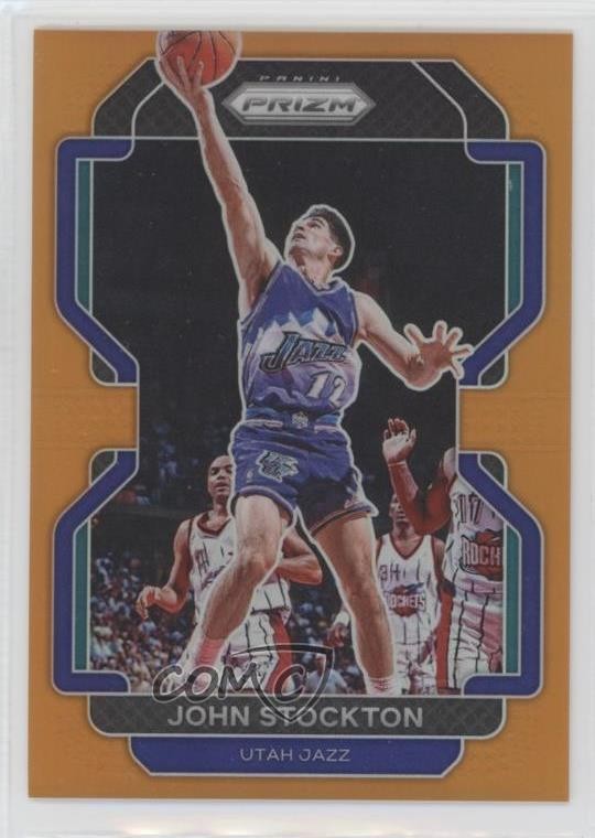 2021-22 Panini Prizm Orange Prizm 15/49 John Stockton #267 HOF 7y2