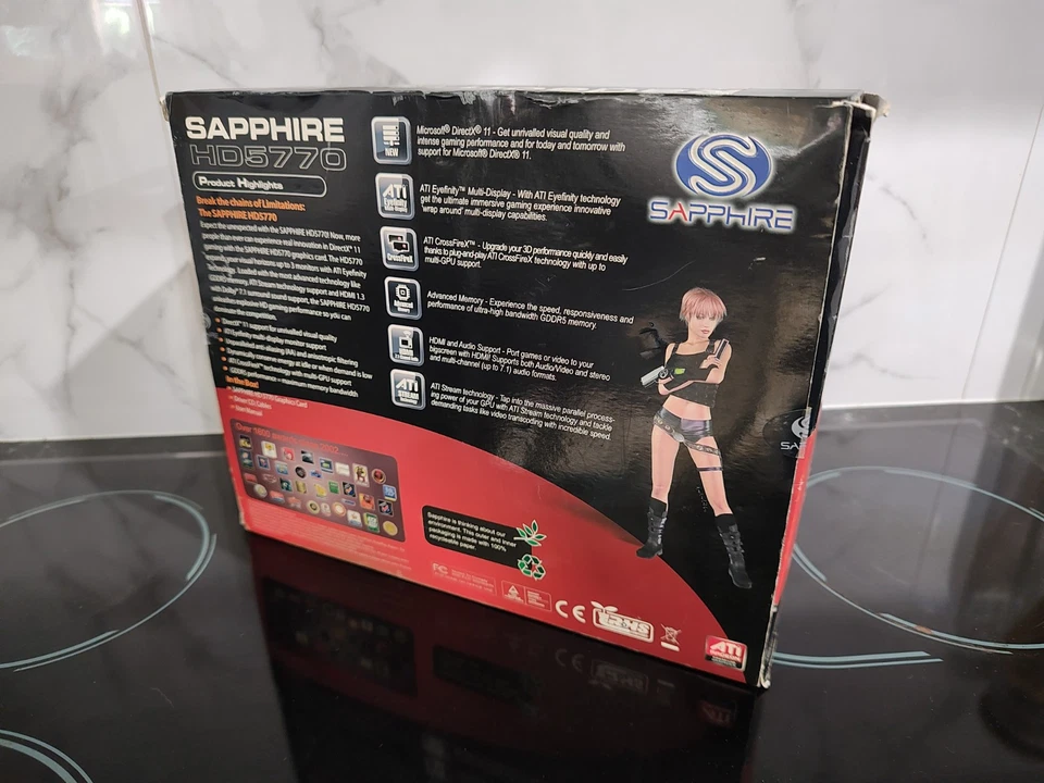 Sapphire ATI Radeon HD 5770 1GB GDDR5 PCI-E Dual DVI-I HDMI DP GPU Graphics Card - Image 2 of 4