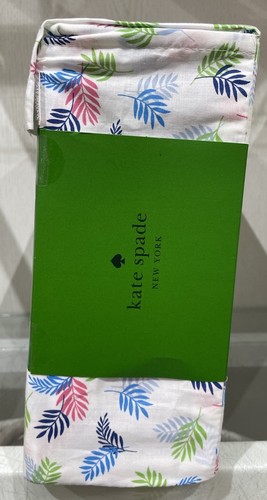 Kate Spade Colorful Leaves Prints 4PC Queen Sheet Set 100% Cotton Percale New - Picture 3 of 4