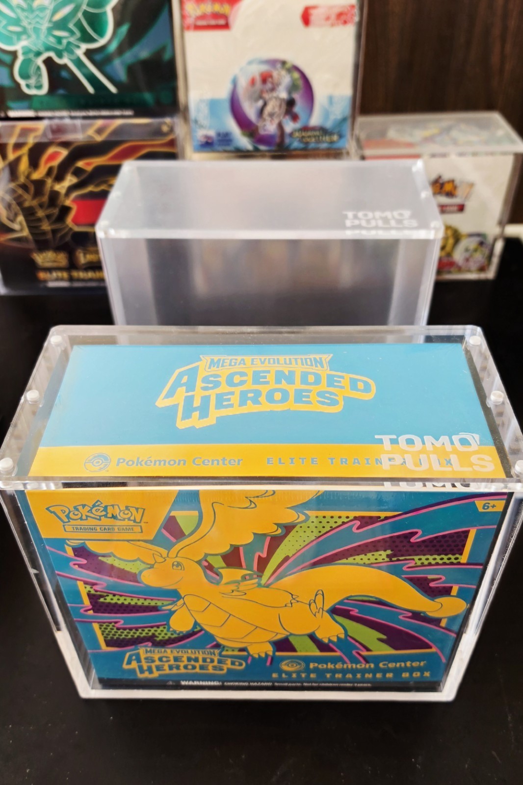 English Pokemon Elite Trainer Box ETB Rounded Edge Acrylic Magnetic Case + Gift*