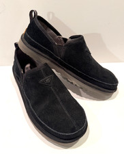 UGG Men's Black Suede Casual Slip On Loafers Slippers 1113455 Size 11