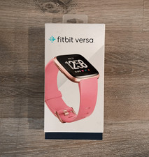 Fitbit Versa Fitness Smartwatch - Peach/Rose-Gold Aluminium FB504RGPK 