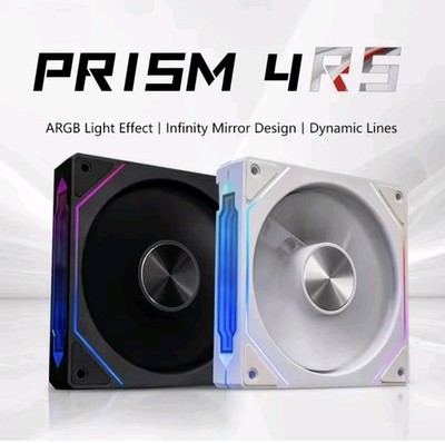 Prism 4 Rs RGB Infinity Lüfter 120mm 2er Set Schwarz PC Computer Fan 4 Pin 12V