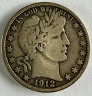 1912-D Barber Half Dollar, Full Liberty, Mintage 2,300,800, ASW .36169 Ounces