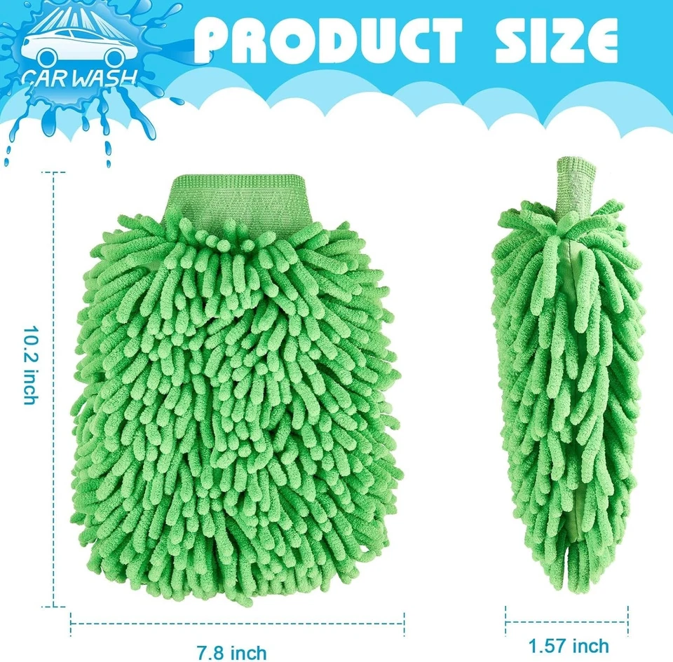 Guantes de limpieza vibrantes de microfibra de doble cara - perfectos para automóviles y hogar, 16 piezas Foto 4 de 4