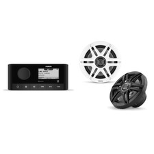 Fusion MS-RA60 Marine Stereo With Wireless Connectivity with Clarion CMS-651-...