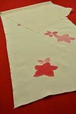 Vintage Japanese Silk Kimono Fabric Textile Remnant Craft Material 35"/CC05/65