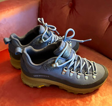 Merrell Moab Speed 2 Women  s Hiking Shoes Blue Gray Tan Vibram FloatPro 7M