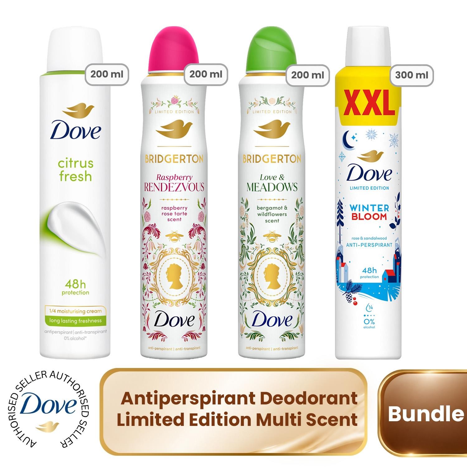Dove Limited Edition Bridgerton Anti-Perspirant Deodorant Love&Meadows 3x200ml - Image 2