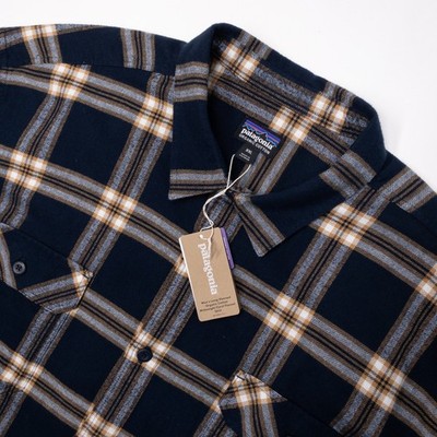 Patagonia Fjord Flannel Shirt Men's 2XL Long Sleeve Button-Up