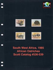 $3.25 Scott Value - 1985 SOUTH WEST AFRICA Ostriches Birds NAMIBIA CV MNH NH UM