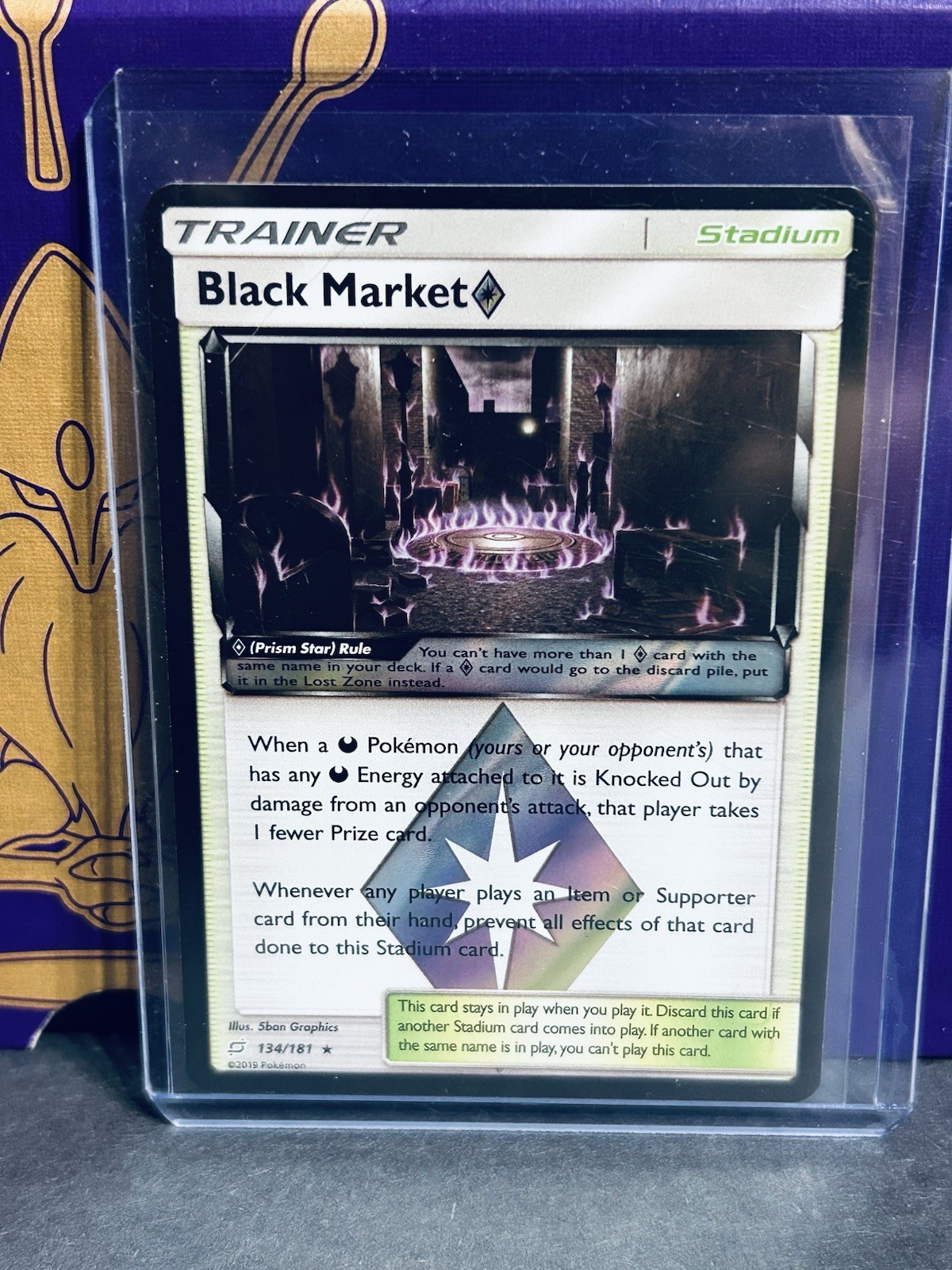 Black Market Prism Star 134/181 Sm-Team Up Holo Rare Pokemon Card NM