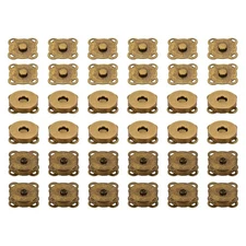 12Pcs 18mm Magnetic Snap Buttons Set Copper Fastener Clasps, Coppery
