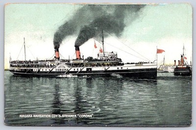 Olcott Antique Canada Postcard TORONTO Niagara Steamer Corona 1908