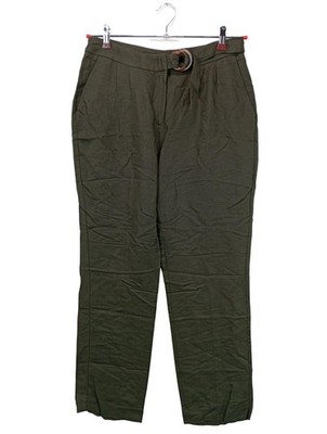 ZERO Stoffhose Damen Hose Gr. DE 38 khaki Casual-Look