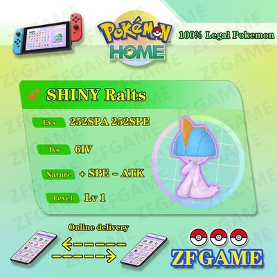  6IV SHINY Ralts + EVS  POKEMON HOME Champions Online delivery 