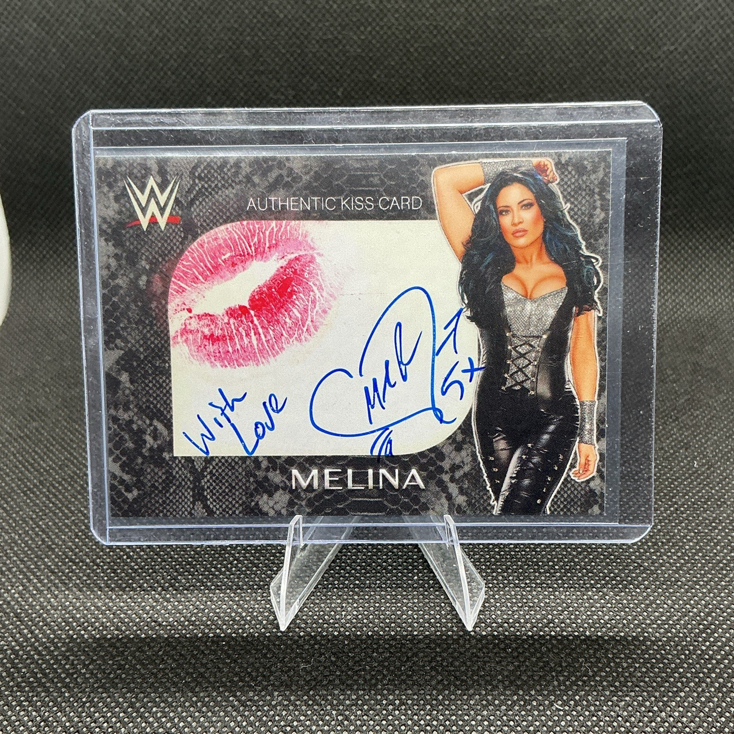2026 WWE Authentic Kiss Card Melina No. 1 Custom Card