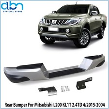 Rear Bumper Silver & Black With Brackets For Mitsubishi L200 KL1T 2.4TD 4/2015+