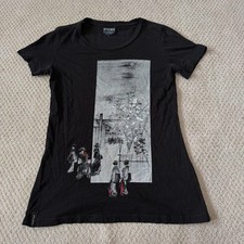 Citron 3.33 Women’s Black Graphic Art Tee Short Sleeve Size S Made In USA