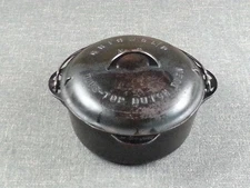 Antique Griswold No 8 Tite Top Dutch Oven Cast Iron