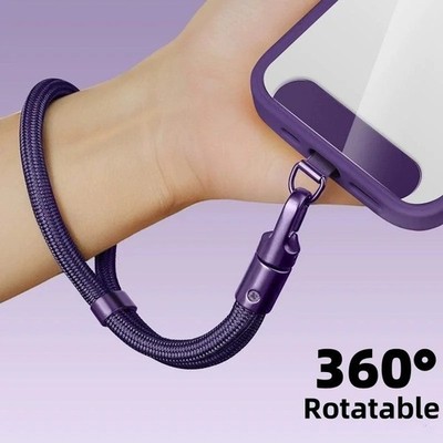 Portable Mobile Phone Hand Wrist Strap Nylon Colorful Anti-Fall Lanyard with Tet