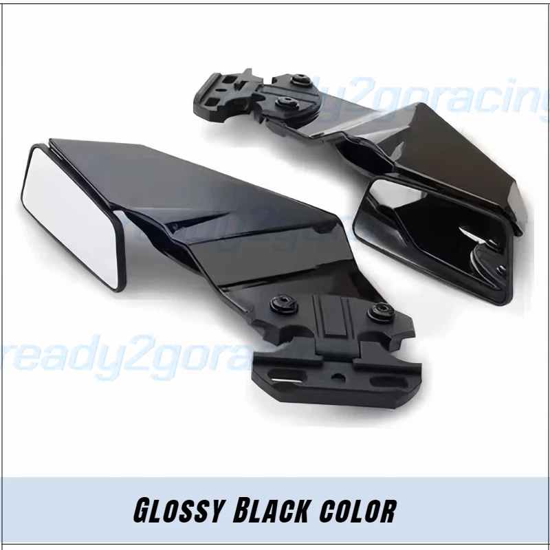 Espejos retrovisores laterales negros completos para motocicleta Yamaha YZF R1 2004-2006 Foto 3 de 4