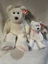 1999 Ty Beanie Buddy 14" HALO The Angel Bear - AND HALO 8  Version Plush READ