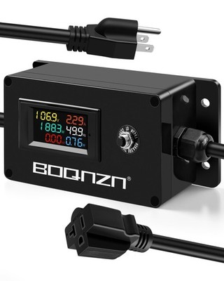 20A 125V AC Power Meter, NEMA 5-15P to NEMA 5-20R Outlet Monitor, Multifunction