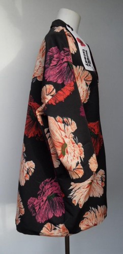 Wendy Trendy Italian Made in Italy Floral Dress Coat 3/4 sleeve Approx size XXL - Picture 3 of 9