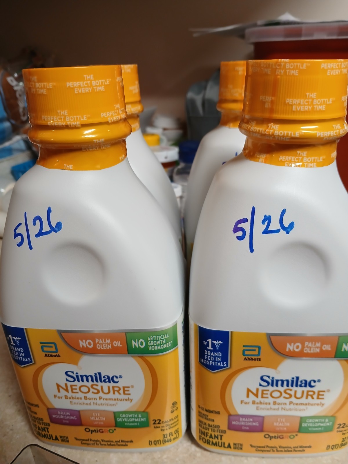 Similac Neosure For Premature Infant Babies 32 oz Lot Of 4 B