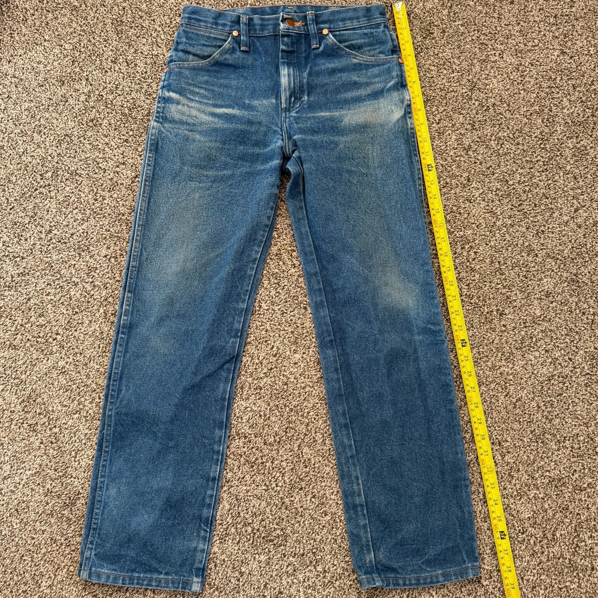 Wrangler 13MWZ Cowboy Cut Men's 28x29 Blue Denim Straight Jeans